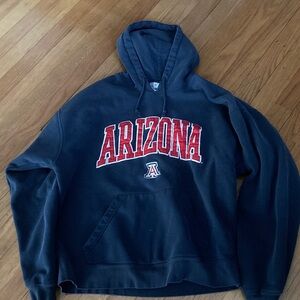 University of Arizona wildcats Navy Blue Men's hoodie Sweater size large  Navy